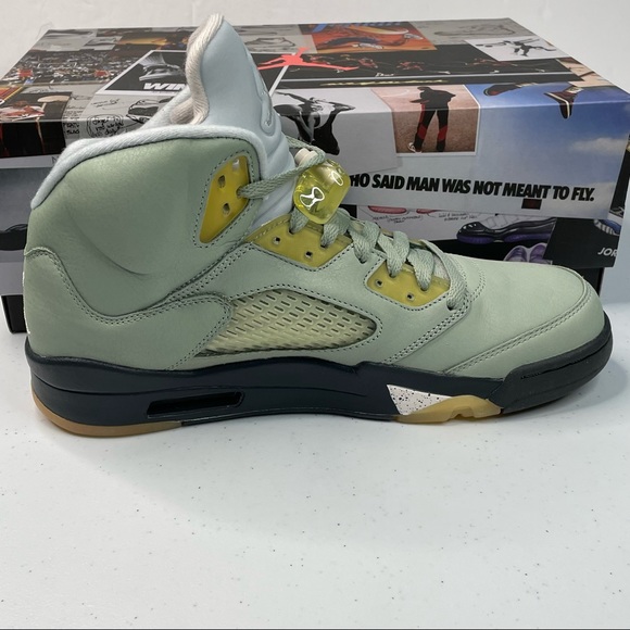 Air Jordan 5 Retro Mens Size 10 Jade Horizon Sneakers Basketball Shoes - Picture 3 of 10
